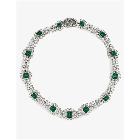 gucci crystal necklace for women|Gucci necklaces for women silver.